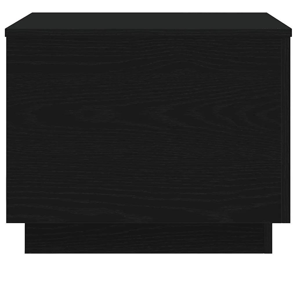 vidaXL Tavolino da Salotto con Luci LED Rovere Nero 50x50x40 cm