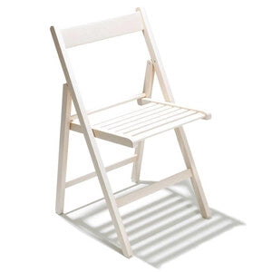 SEDIA PIEGHEVOLE in legno LIBERTY BIANCA 4 pezzi
