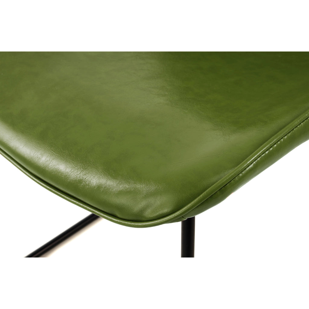 Set di 2 sedie Cora in ecopelle verde petrolio