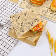 Papier per snack 150 pezzi, sacchetti per sandwich, sacchetti per hamburger, sacchetti per formaggio, sacchetti per snack, sacchetti per patatine, misura 15 x 15 cm