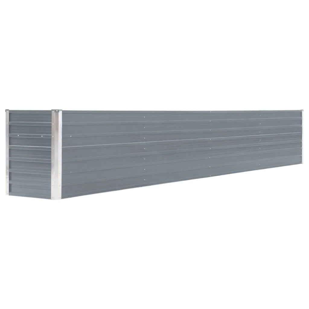 Fioriera rialzata per piante e fiori acciaio zincato 320 x 40 x 45 cm grigio 02_0001108