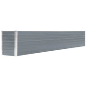 Fioriera rialzata per piante e fiori acciaio zincato 320 x 40 x 45 cm grigio 02_0001108