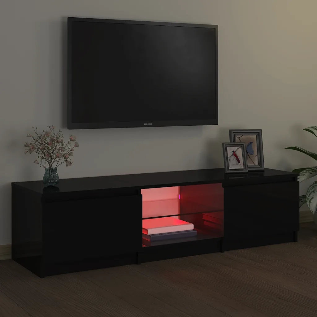 Mobile Porta TV con Luci LED Nero 140x40x36 cm 804293