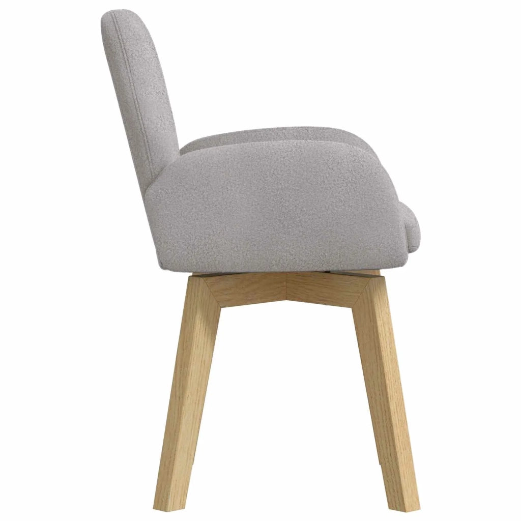 Sedie da pranzo girevoli 4 pcs Bouclé Grigio Chiaro 3428283