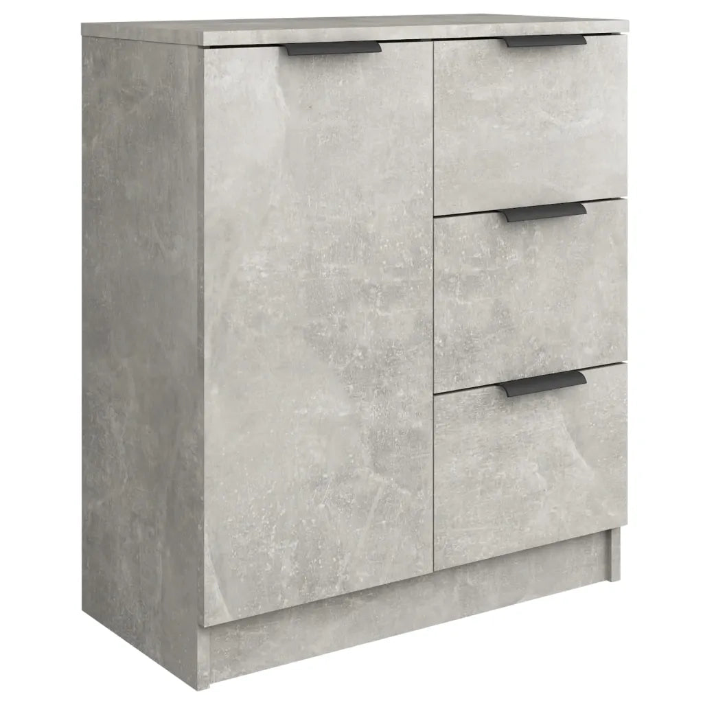 Credenze 2 pz | Madia | Buffet da pranzo | Armadio da pranzo Grigio Cemento 60x30x70 cm in Legno Multistrato