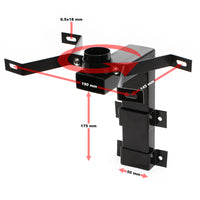 Cassetta postale americana a parete in acciaio zincato nero con supporto di montaggio