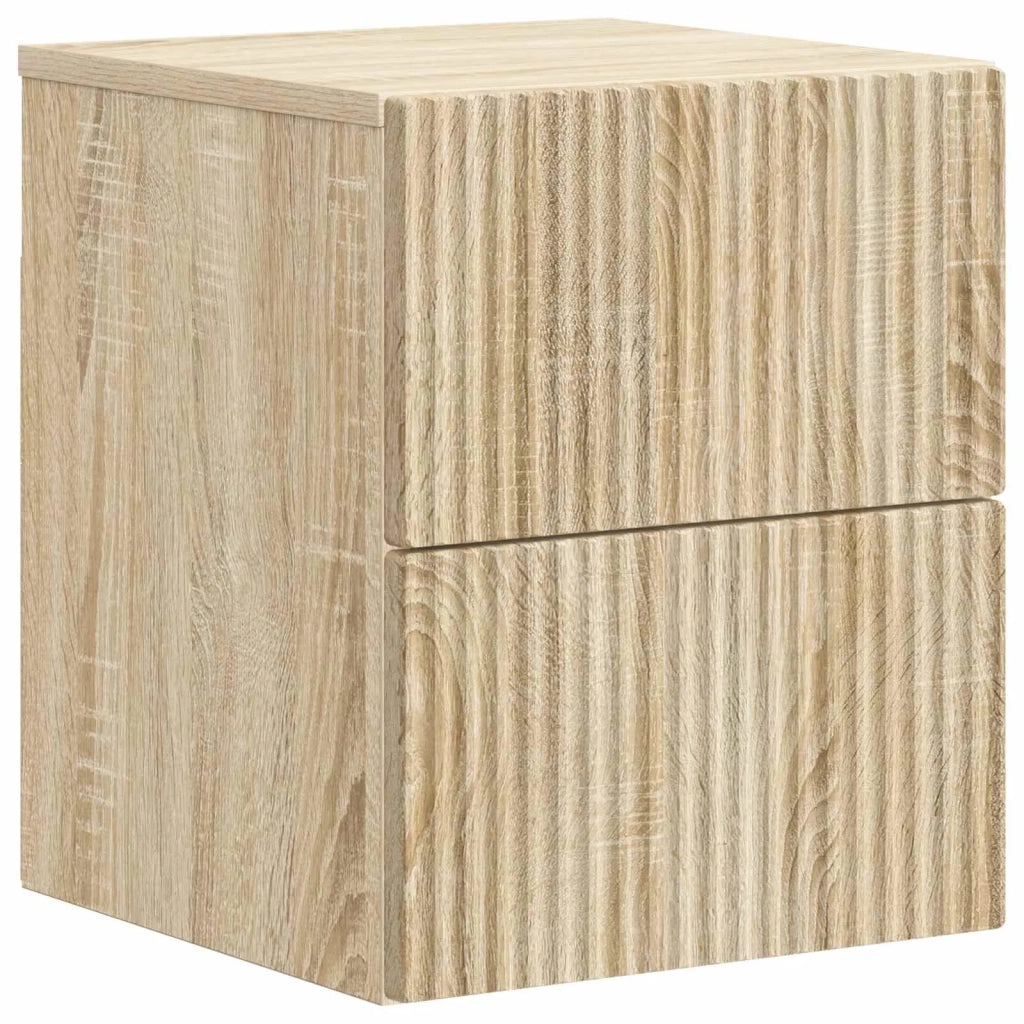 Mobiletto da notte a muro Rovere Sonoma 33 x 34,5 x 40 cm 898469