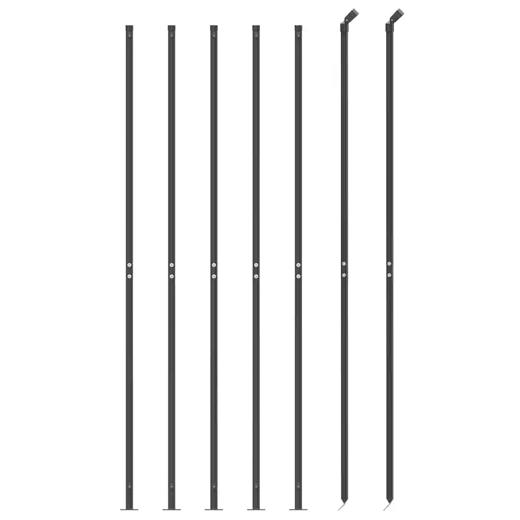 Recinzione Metallica con Flangia Antracite 1,4x10 m 154291