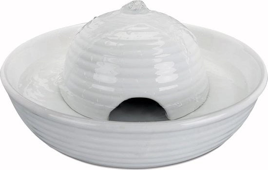 Vaso da Giardino Mini Ceramico 0.8 l Bianco per Gatti