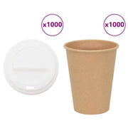 Tazze da CaffÃ¨ in Carta con Coperchi 1000 pz 12oz 300 ml