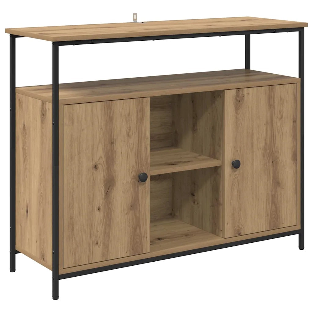 Credenza-Buffet-Armadio da cucina Rovere artigianale 100 x 35 x 80 cm Legno multistrato 822884
