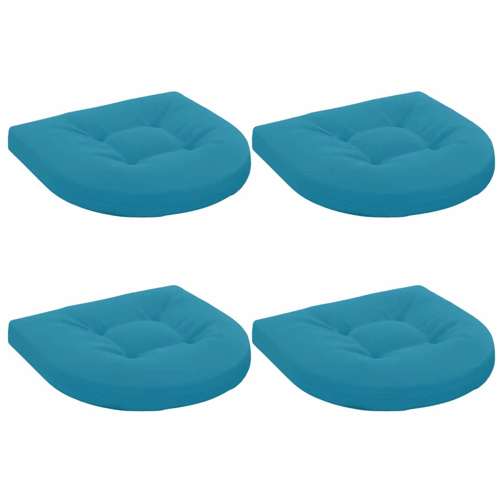 Cuscini per Sedia in 4 Pezzi 4 pz 100% Poliestere Azzurro 945302