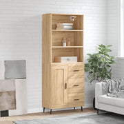 vidaXL Credenza Rovere Sonoma 69,5x34x180 cm in Legno Multistrato