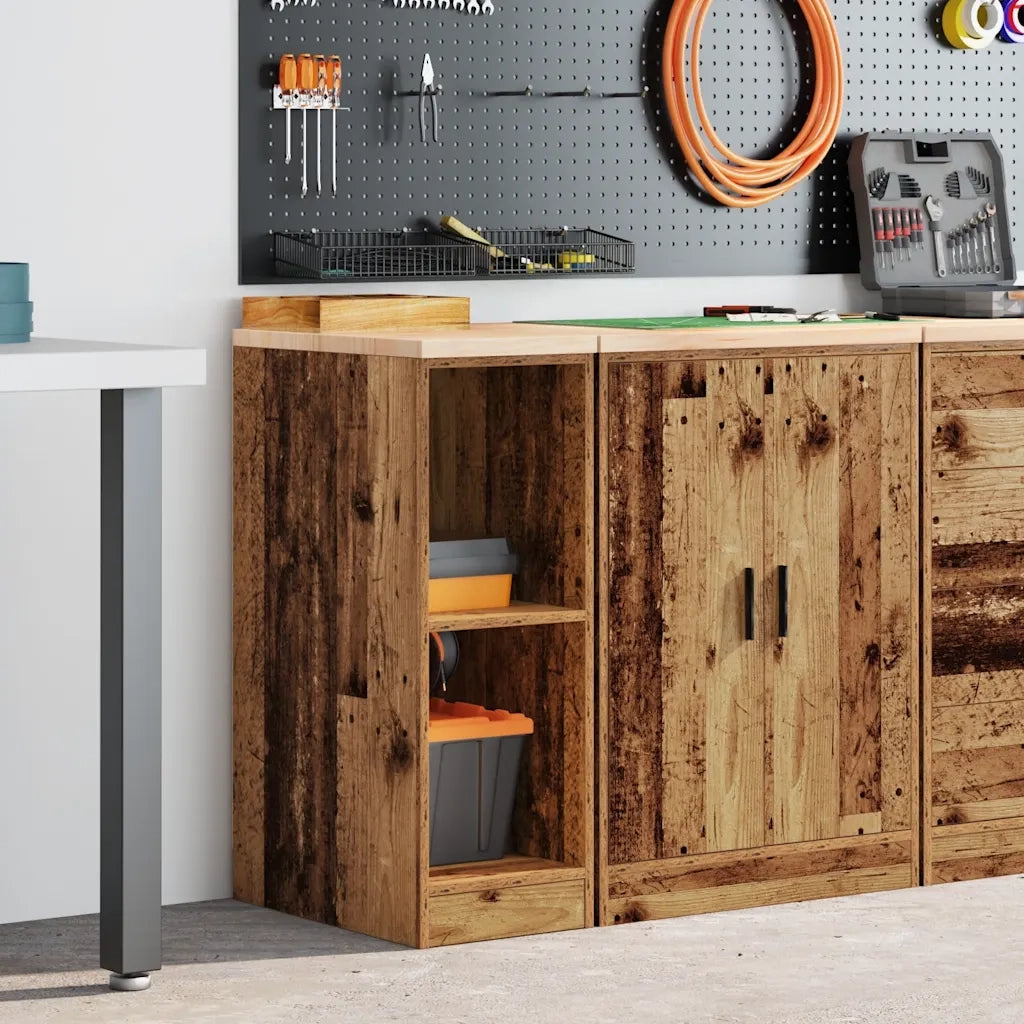 Armadietto per Garage in Legno Vecchio 30x51x85 cm 860533