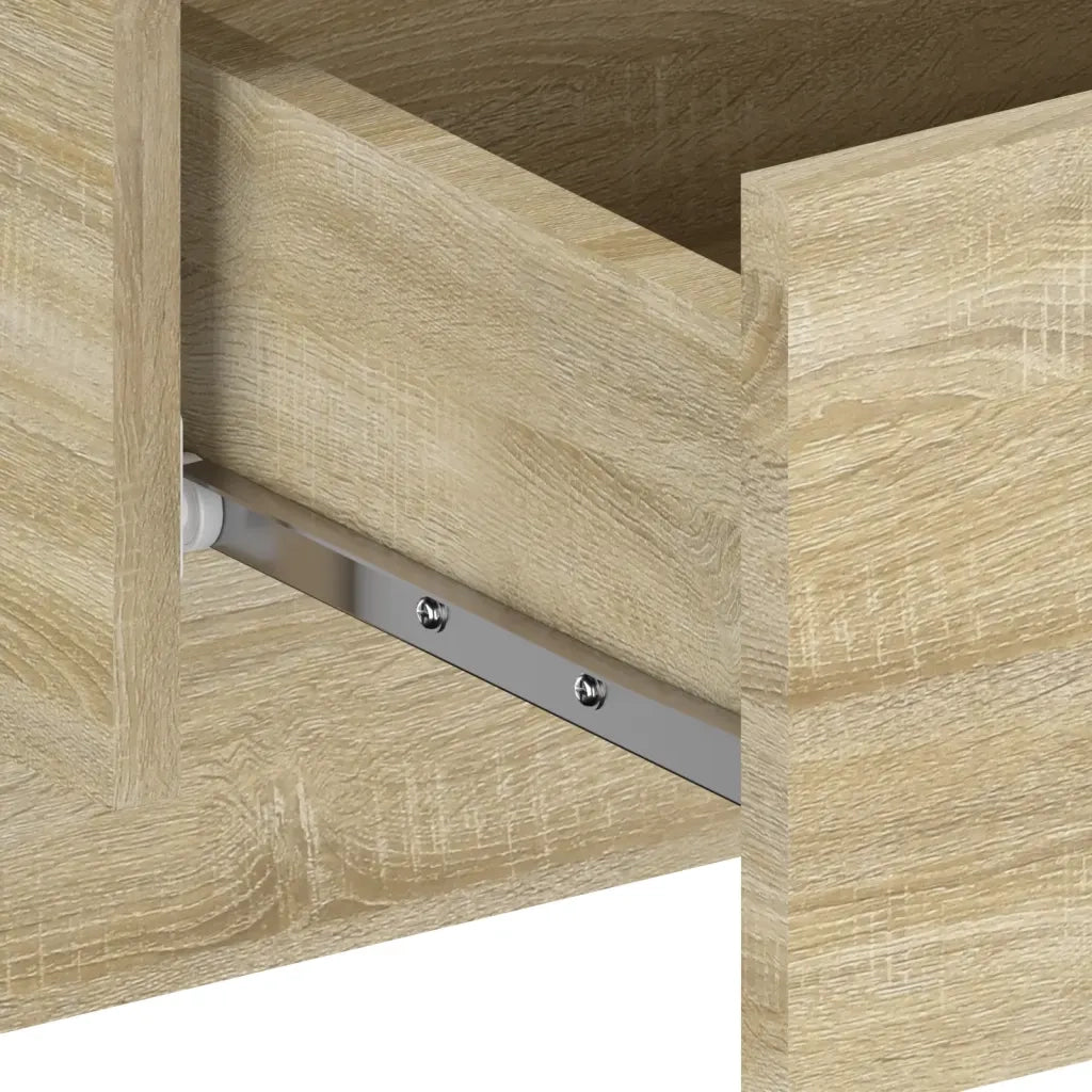Set di 2 Comodini | Armadio da Notte | Mobiletto da notte a Muro Rovere Sonoma