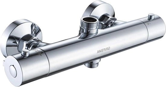 Douchekraan Termostatica 3/4" Uscita Superiore - Acciaio Inox - Per Colonna Doccia