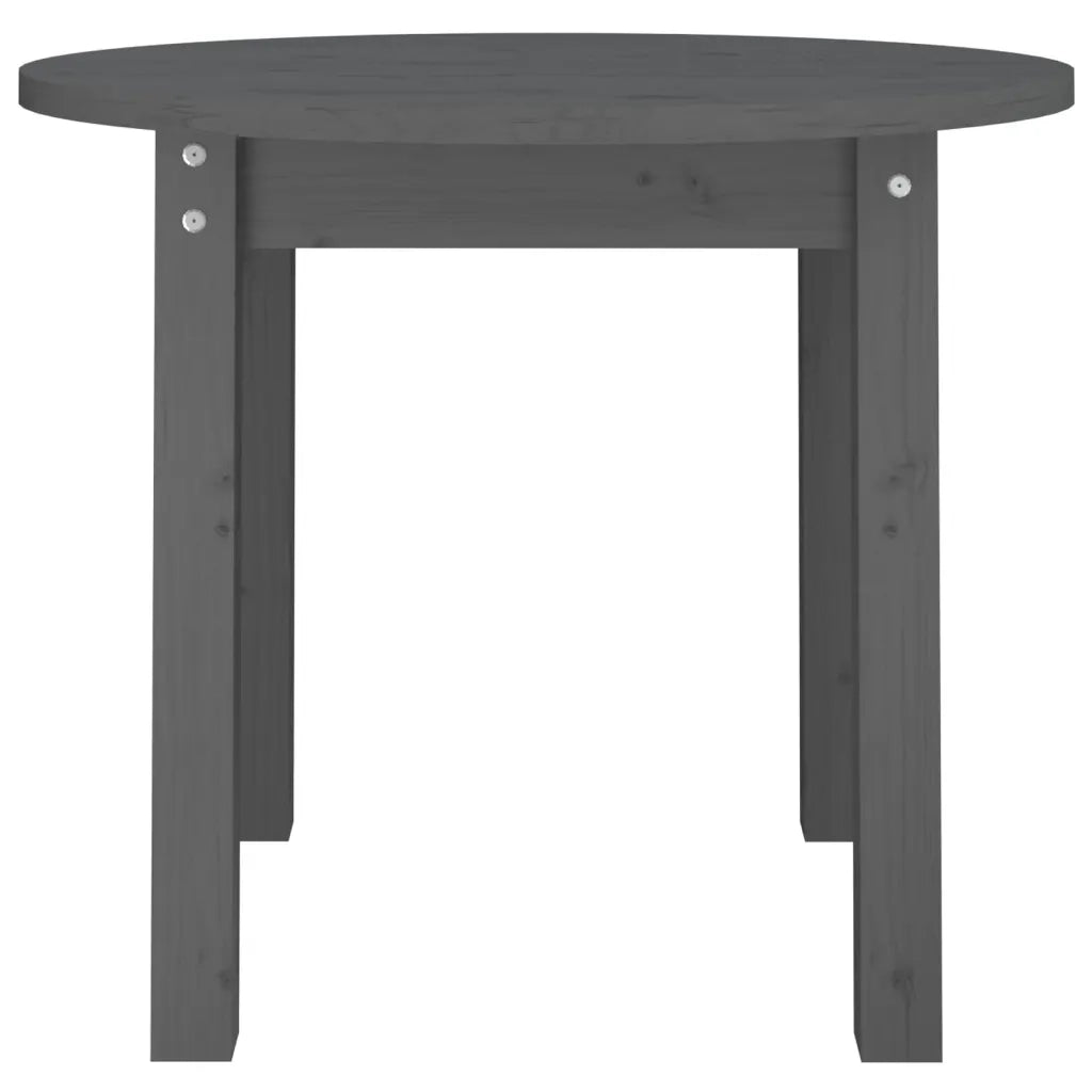 Tavolino da Salotto Grigio Ã˜ 55x45 cm in Legno Massello di Pino cod mxl 5540