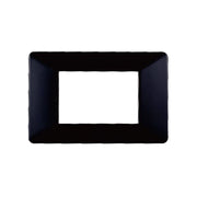 Placca Plastica Serie Starlight 3P Colore Nero Compatibile Con Vimar Plana