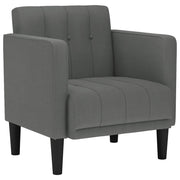 Divano Poltrona | Sedia con Braccioli Grigio Scuro 53 cm in Tessuto