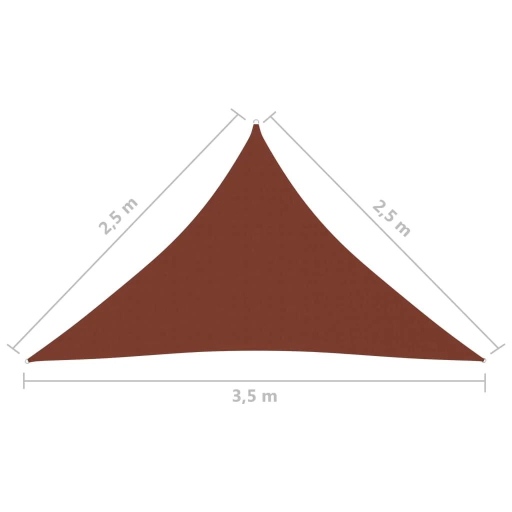 Vela ombreggiante/ombrellone triangolare in tessuto Oxford 2,5 x 2,5 x 3,5 m 02_0009793
