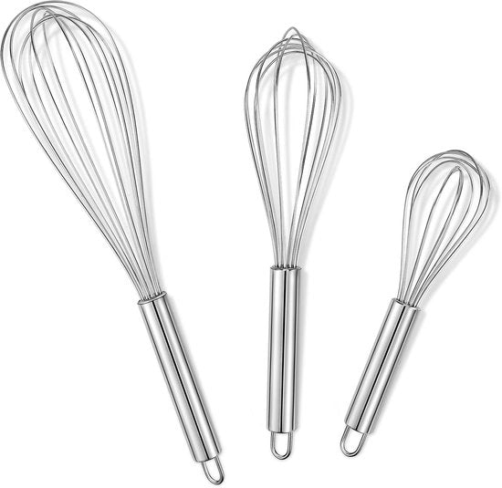 Set di guardiani in acciaio inossidabile, con 3 pezzi da 20cm, 25cm, 31cm per mescolare