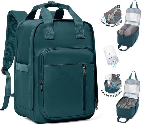 Borsa a vuoto per viaggio per donna, zaino a vuoto con sistema di aspirazione per viaggi, borsa a vuoto per viaggi con pompa impermeabile per uomo