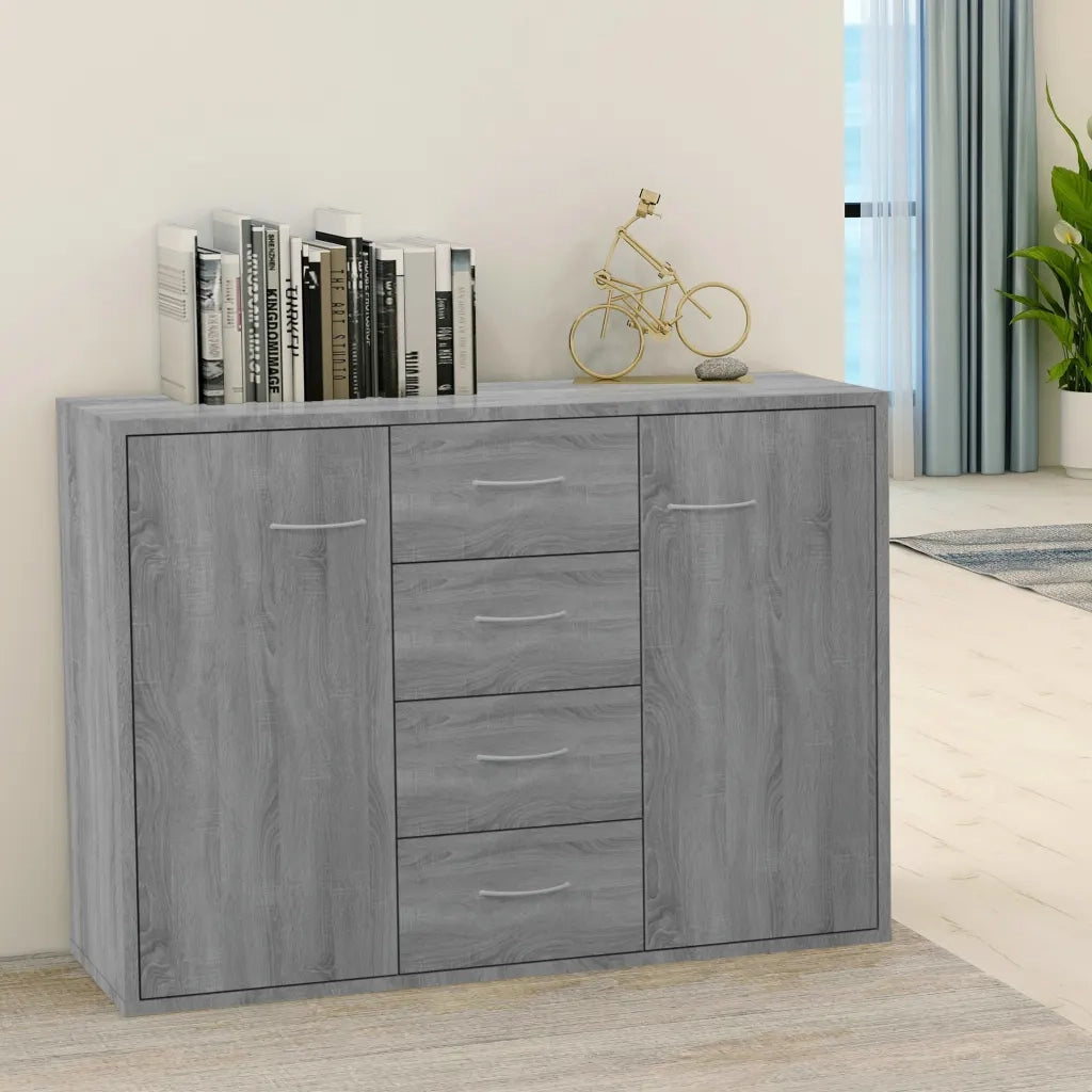 Credenza-Buffet-Armadio da cucina Grigio Sonoma 88x30x65 cm in Legno Multistrato