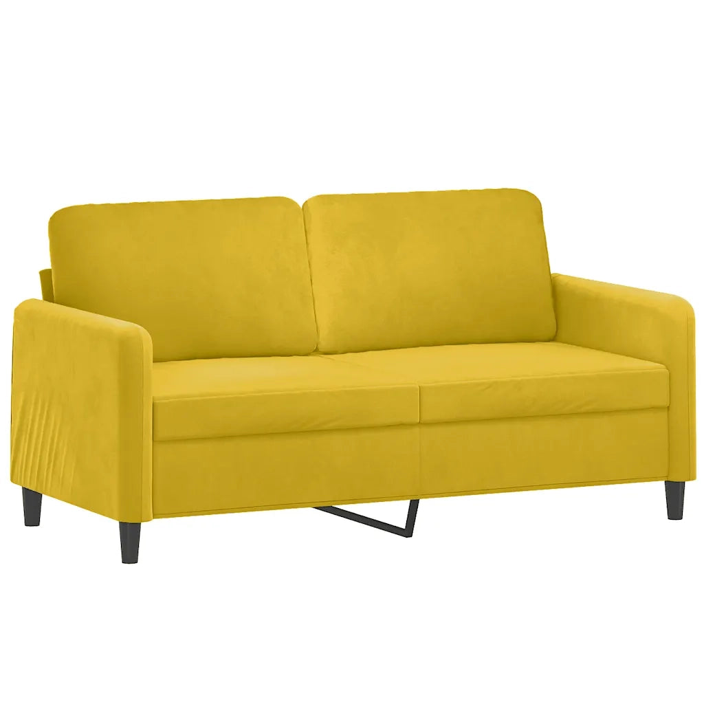 Set di Divani 2 pz Giallo in Velluto 3201980