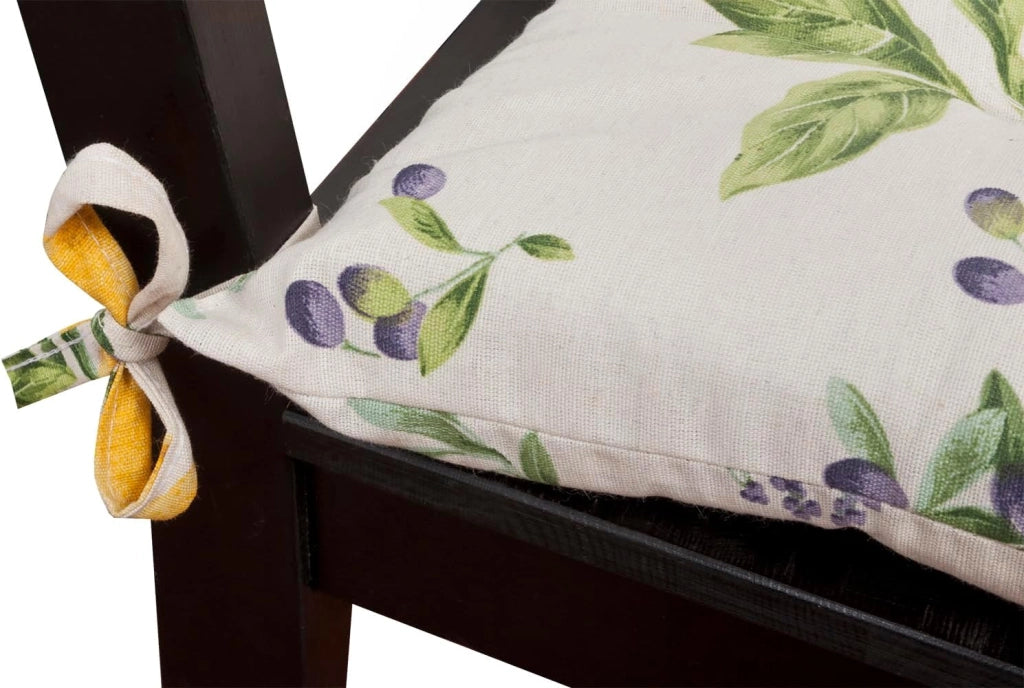 Set 4 Cuscini Sedia Shabby Chic Moderni Morbidi Imbottiti Ovatta Universali Cotone Lavabile