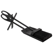 Scopino e paletta per caminetto in metallo nero 38x11x13h