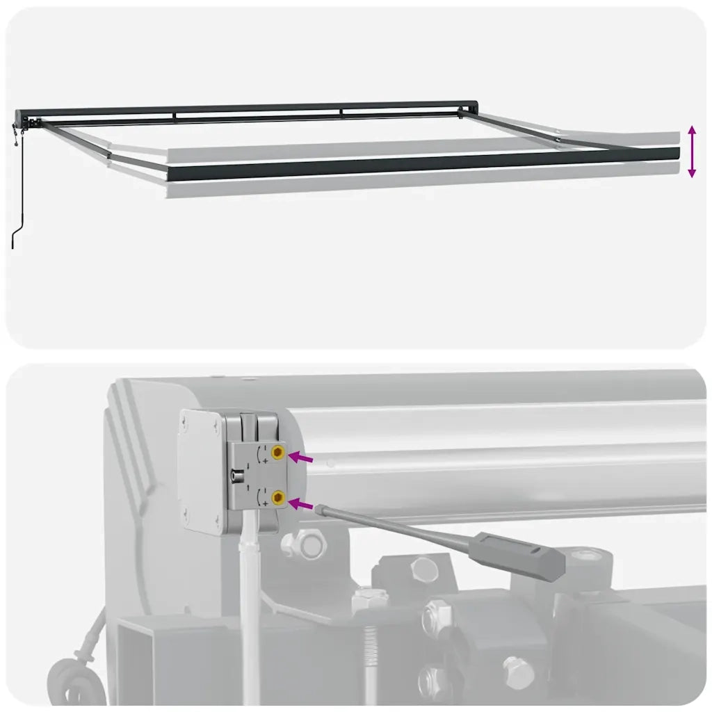 Tenda da Sole Retrattile Automatica Bordò 450x300 cm 3215331