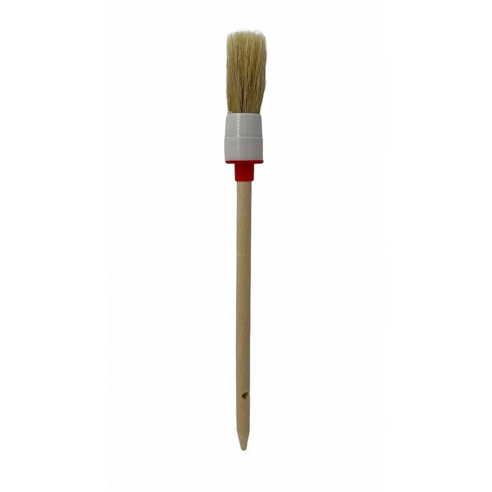 Trade Shop - Set 3 Pennelli A Testa Tonda Setole Naturali Per Pittura Varie Dimensioni 90299 -