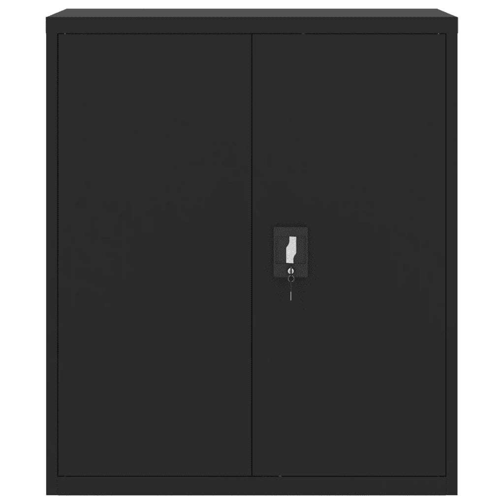 Armadio Classificatore Nero 90x40x145 cm in Acciaio