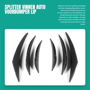 Kit di splitter 6 pezzi - Tessuto in fibra di vetro - Lip di protezione per paraurti - Spoiler di diffusione valenza - Facile da installare - Materiali in PVC di alta qualità - Lip paraurti