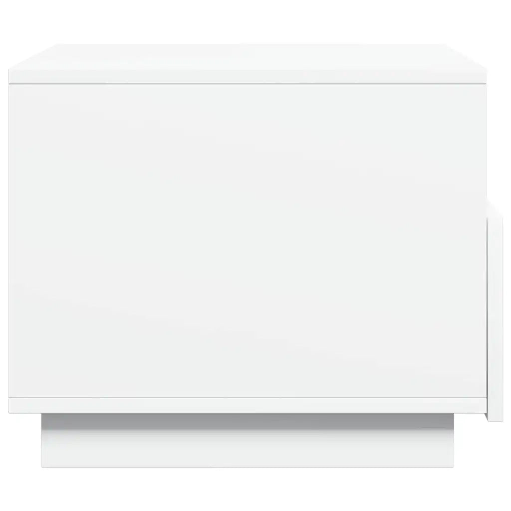 Tavolino da Soggiorno con Luci LED Bianco 50x49x40 cm 839826
