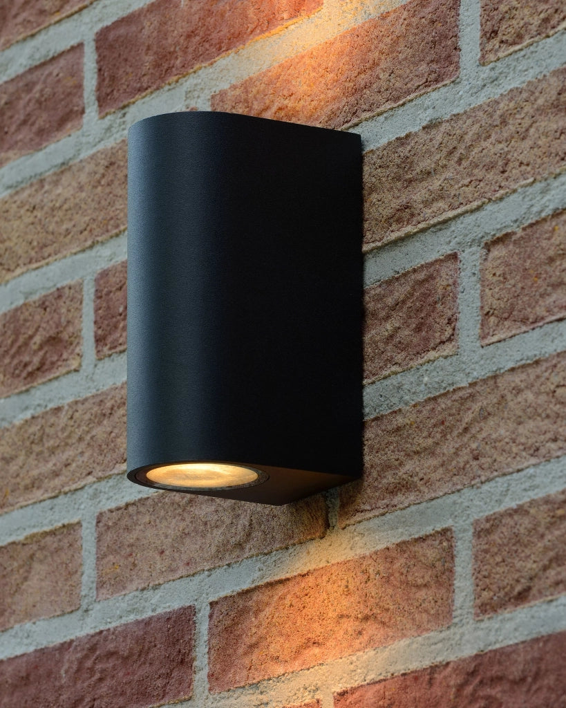 Applique esterno nero in alluminio 2xGU10 35W ZARO Lucide