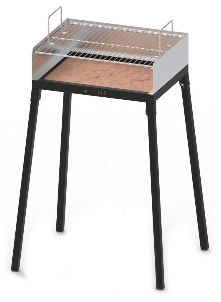 Barbecue a Carbone Carbonella con Griglia in Acciaio Inox Famur BK 6 Camping