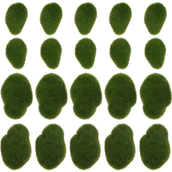 Pietre decorative 40 pezzi - Decorazioni per giardino/aquario - Materiale eco-friendly - Dimensioni 7x5 cm - Pietre decorative per giardino/aquario