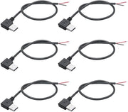 Cavo USB 2.0 maschio - 90 gradi - 0,3m - per apparecchiature da 12V - cavo 2 pin - adatto per 3A - nero
