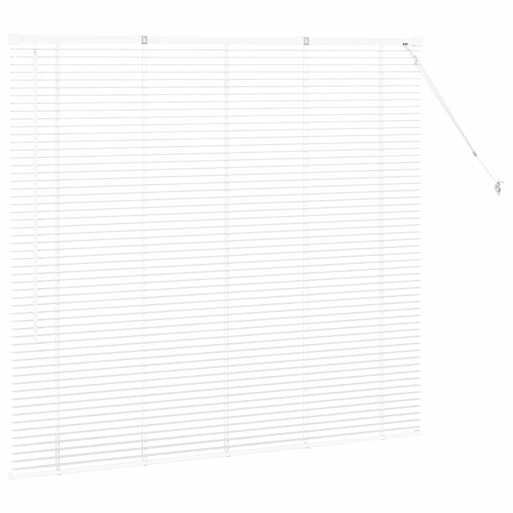 Tendaggi a Veneziana | Tenda a lamelle Bianco 130 x 145 cm Alluminio