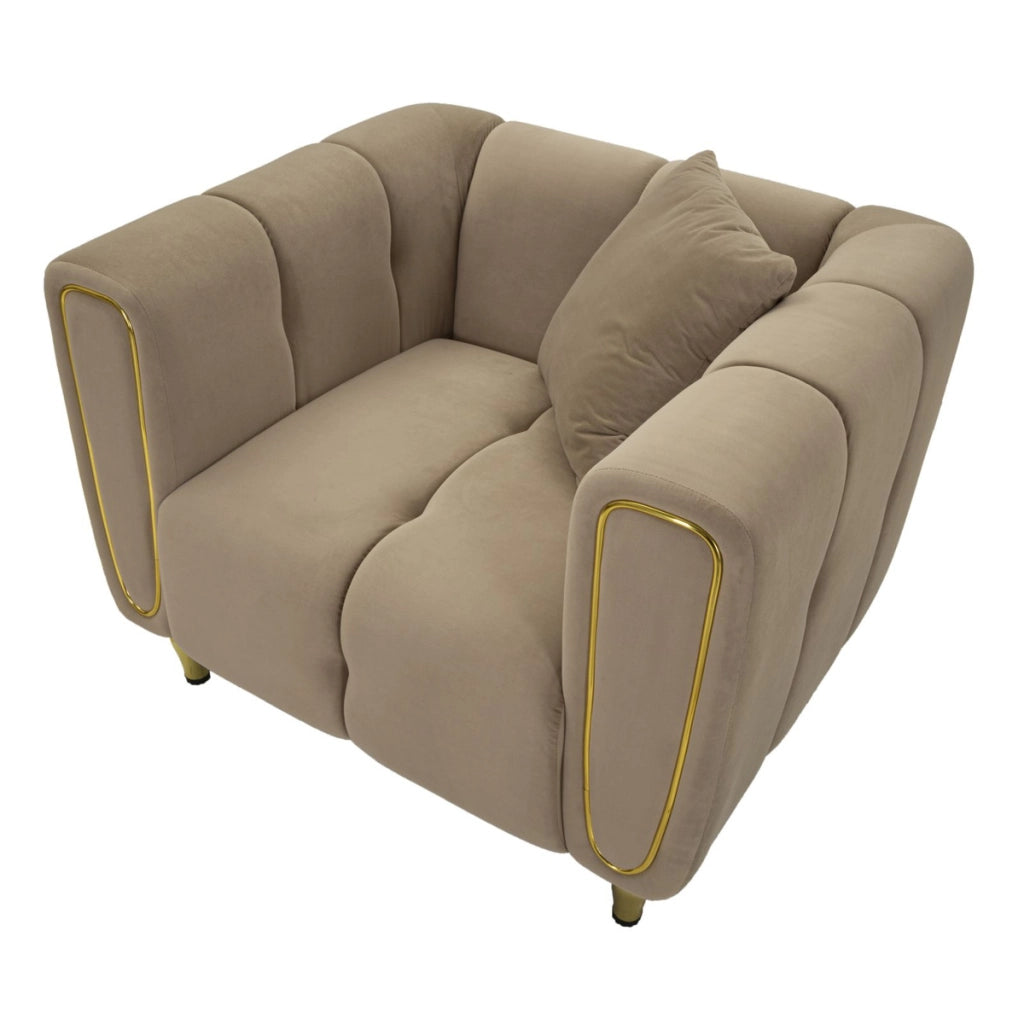 Poltrona VKH323, Marrone, Legno, 81x97x71 cm