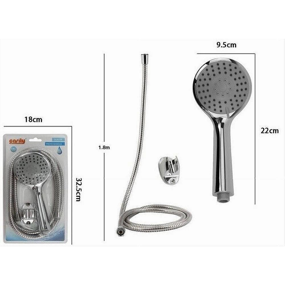 Trade Shop - Kit Doccetta Multigetto Doccino Soffione Doccia Bagno Laccio 1,8 Mt Staffa 69350 -
