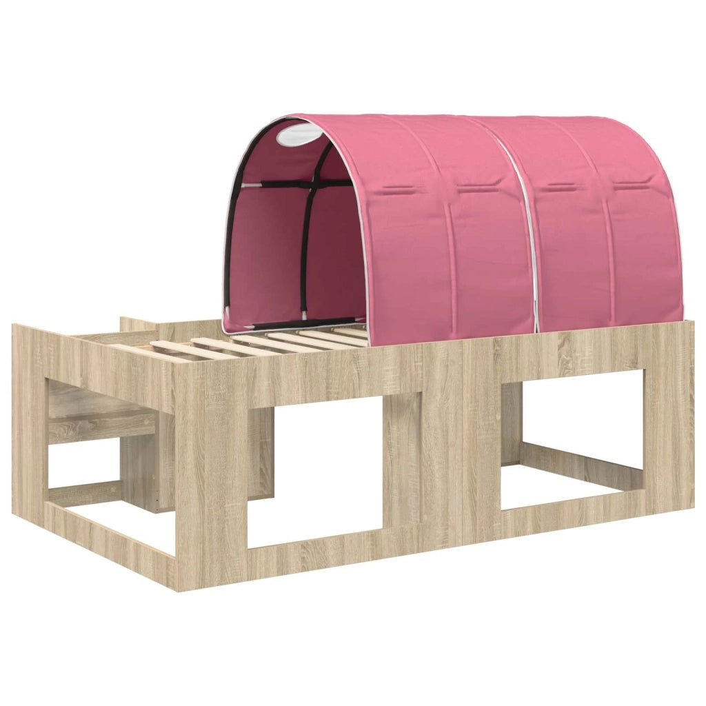 Letto alto per bambini con storage 3 pz Rovere Sonoma e Rosa 3423602
