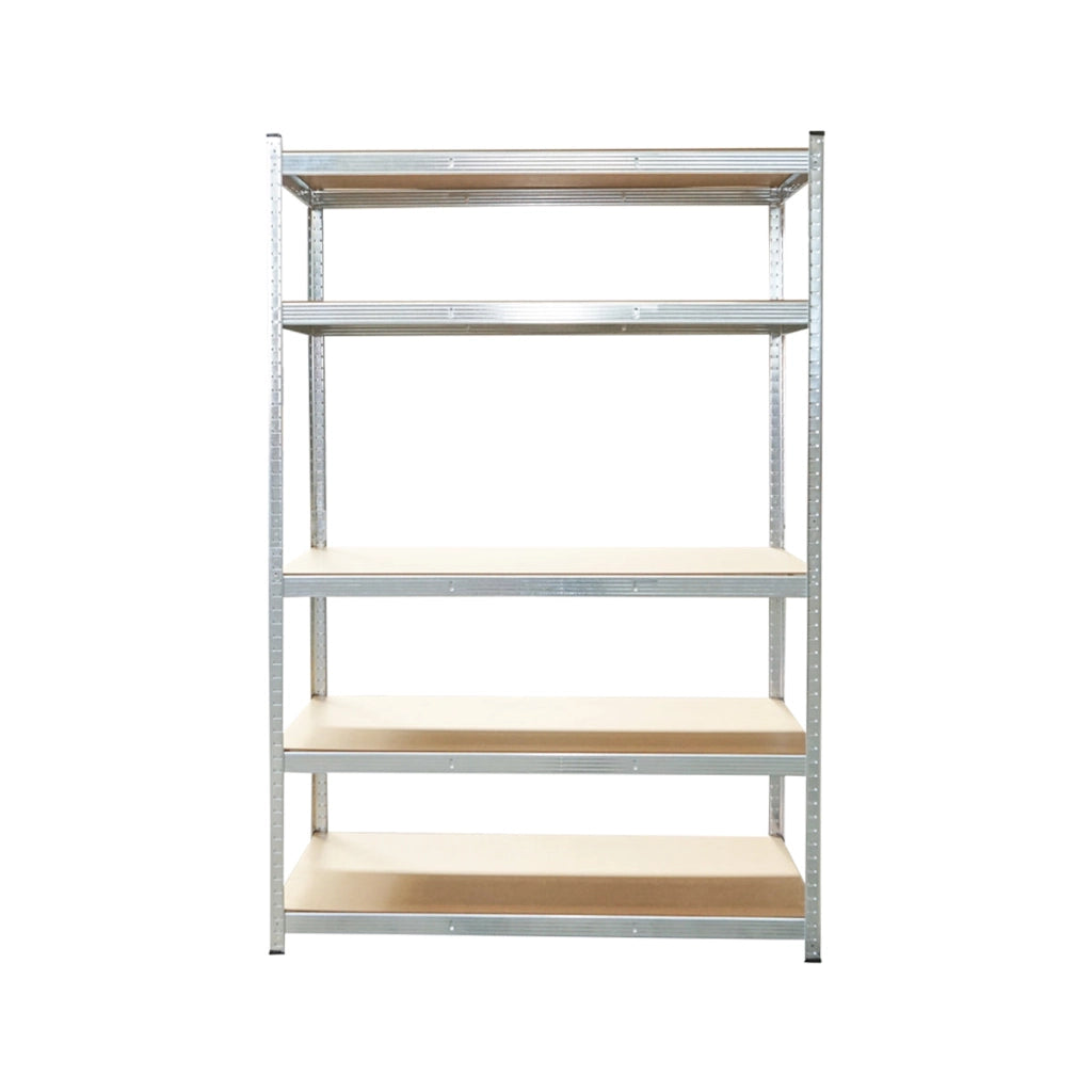 Scaffale in metallo con 5 ripiani in MDF, 180x120x60 cm, 175 kg/ripiano, montaggio senza viti, zincato