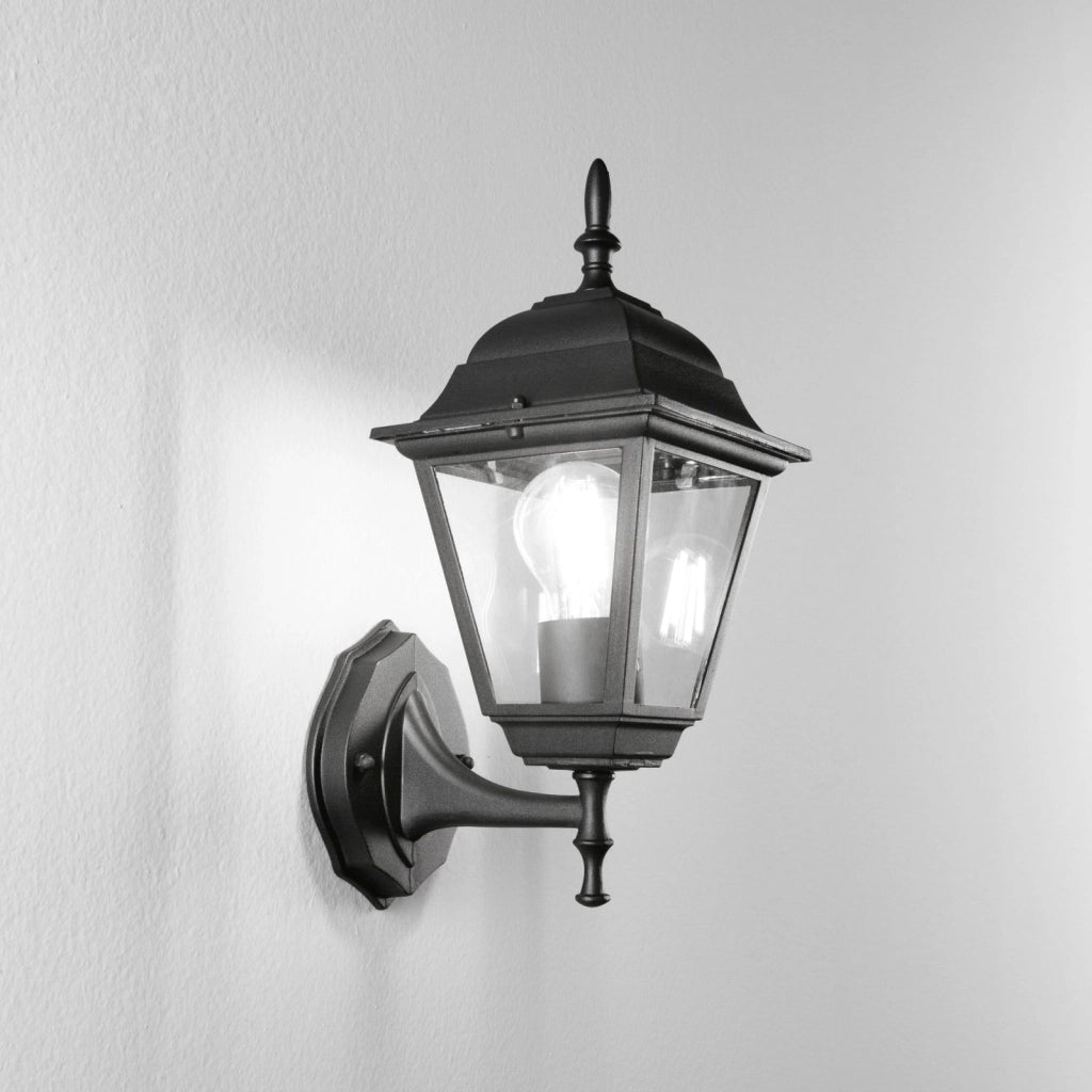 APPLIQUE UP ROMA NERA 1 LUCE ATTACCO E27 IP44 14,6X19,5X36CM