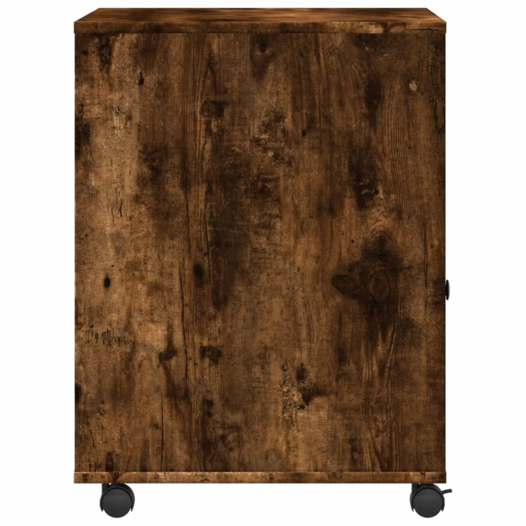 Supporto per stampante scrivania con ruote 60 x 50 x 67 cm marrone 02_0044762