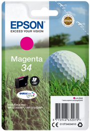 Epson Golf ball Singlepack Magenta 34 DURABrite Ultra Ink
