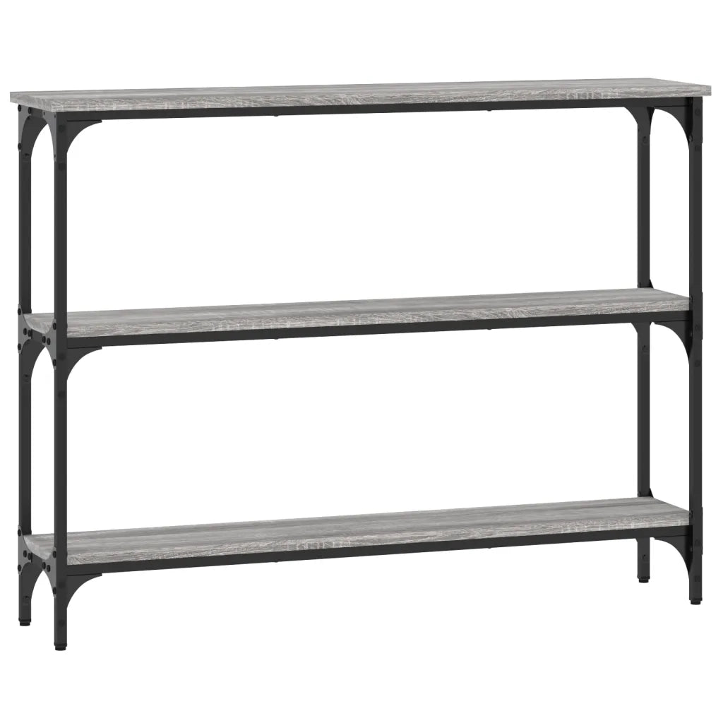 Tavolino Consolle-Tavolino da soggiorno-Tavolo Grigio Sonoma 100x22,5x75cm Legno Multistrato