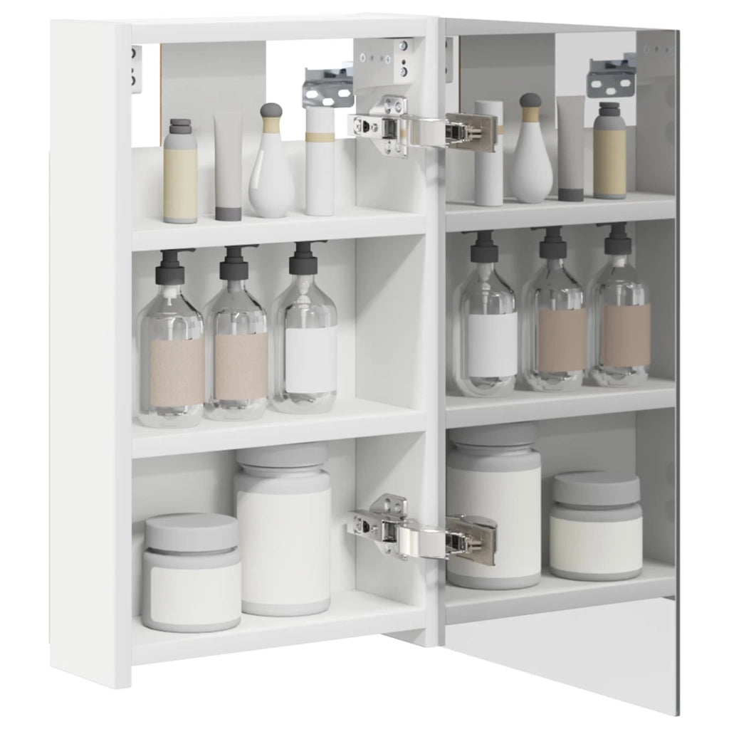 Mobiletto per specchio da bagno Bianco 30 x 10,5 x 50 cm 889007