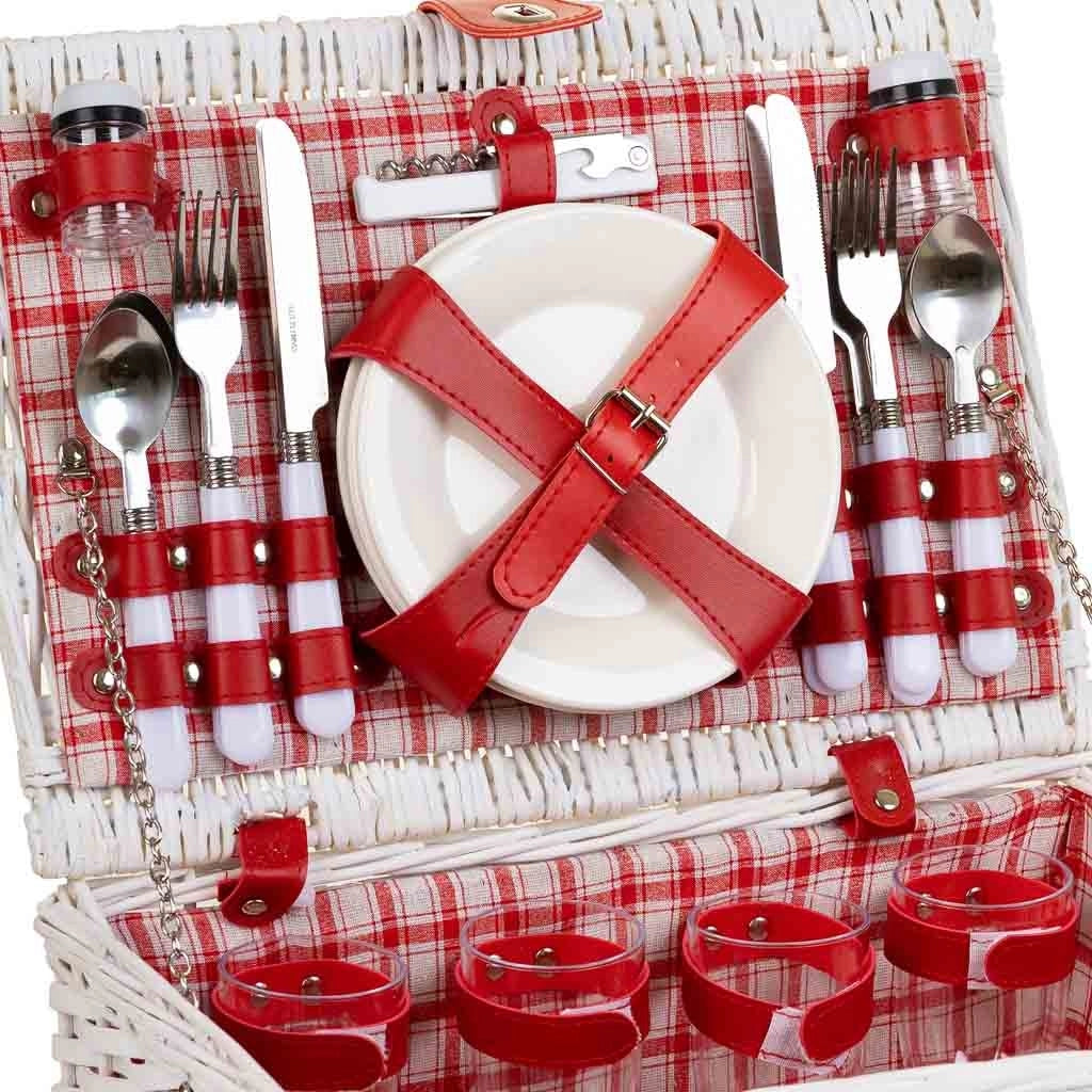 Cesto pic-nic bianco 40x28x19h